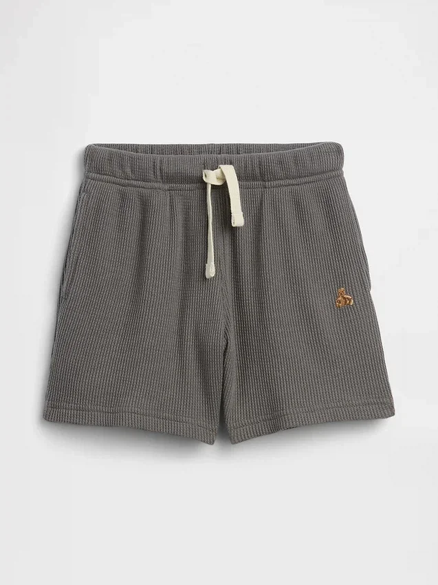 Baby og Småbarn-shorts i vaffelstrikk med påtrekk