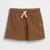 Baby og Småbarn-shorts i vaffelstrikk med påtrekk