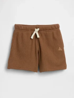 Baby og Småbarn-shorts i vaffelstrikk med påtrekk