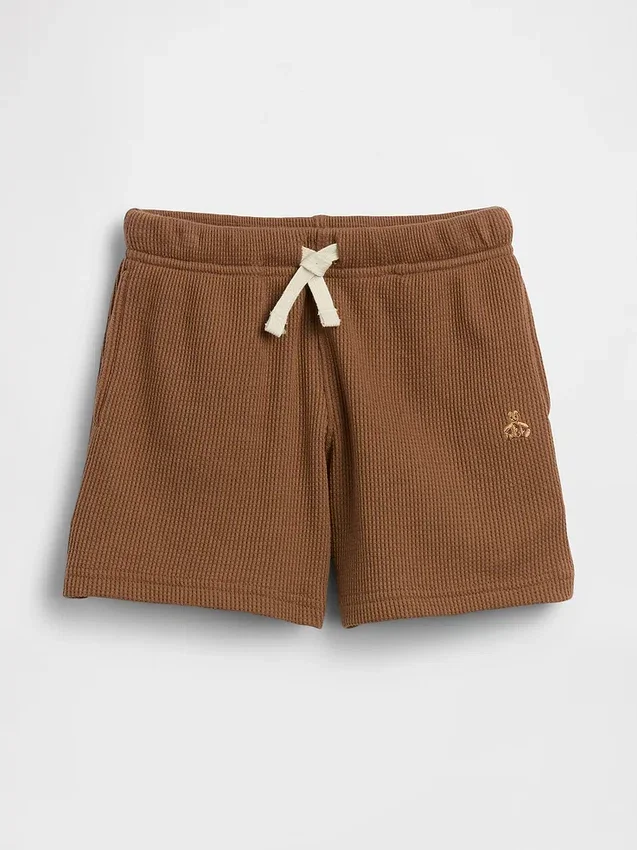 Baby og Småbarn-shorts i vaffelstrikk med påtrekk