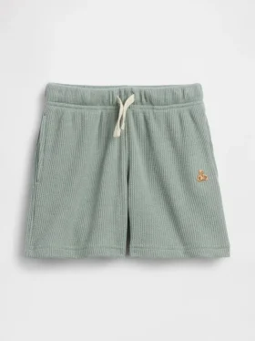 Baby og Småbarn-shorts i vaffelstrikk med påtrekk