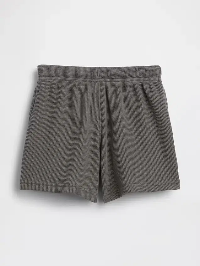 Baby og Småbarn-shorts i vaffelstrikk med påtrekk