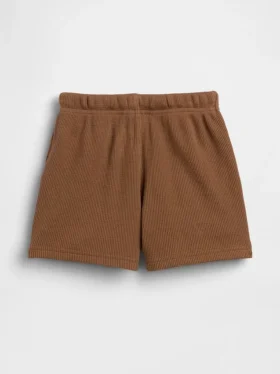 Baby og Småbarn-shorts i vaffelstrikk med påtrekk