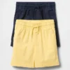 Baby og Småbarn-shorts med elastisk linning (2-pakning)