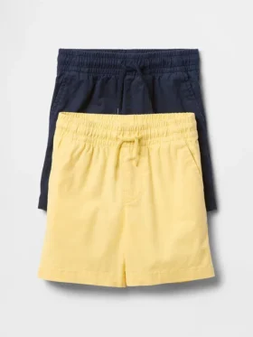 Baby og Småbarn-shorts med elastisk linning (2-pakning)