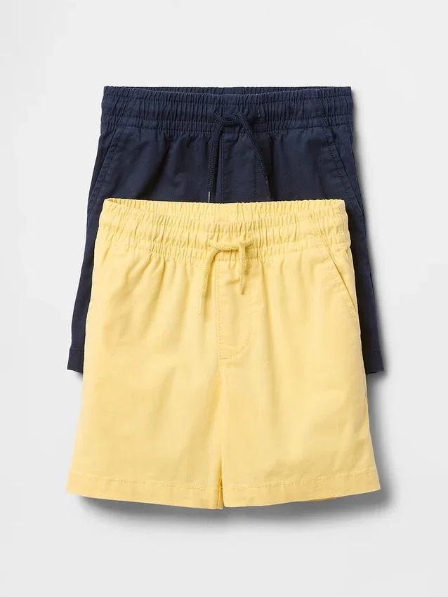 Baby og Småbarn-shorts med elastisk linning (2-pakning)