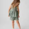 Baby og Småbarn-shorts med hullkant og elastisk linning