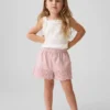 Baby og Småbarn-shorts med hullkant og elastisk linning