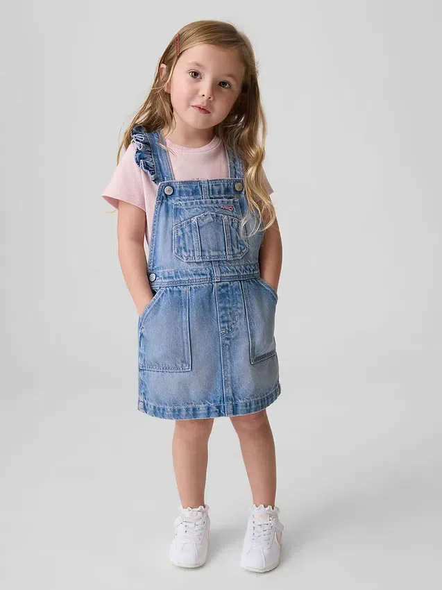 Baby og Småbarn-skjørt i denim med volanger