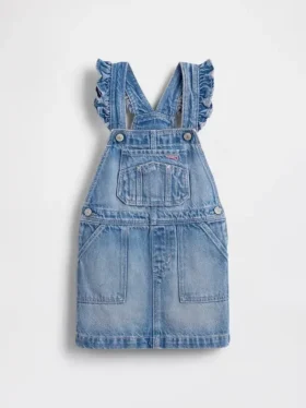 Baby og Småbarn-skjørt i denim med volanger