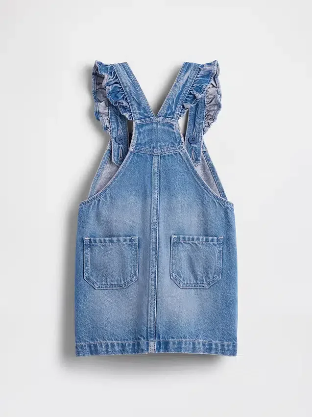 Baby og Småbarn-skjørt i denim med volanger
