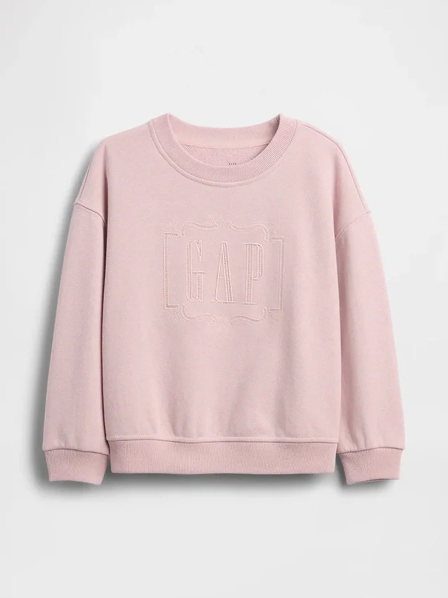 Baby og Småbarn-sweatshirt i Vintagesoft-frotté med brodert logo