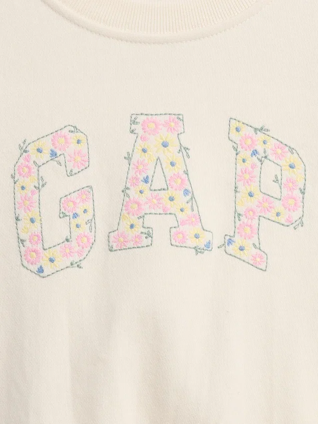 Baby og Småbarn-sweatshirt i Vintagesoft-frotté med brodert logo