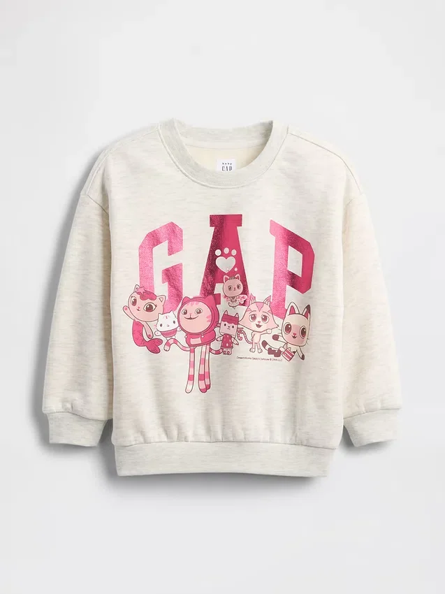 Baby og Småbarn-sweatshirt i Vintagesoft med Gabby Cat-logo