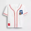Baby og Småbarn-T-skjorte i baseballstil med Brannan Bear-logo