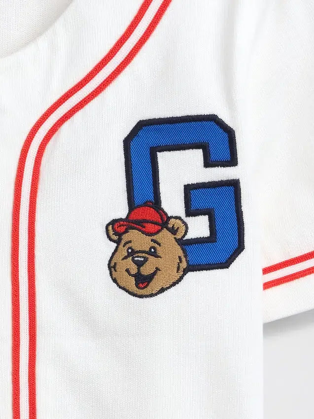 Baby og Småbarn-T-skjorte i baseballstil med Brannan Bear-logo