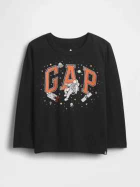 Baby og Småbarn-T-skjorte med grafisk logo som kan kombineres