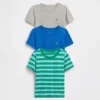 Baby og Småbarn-T-skjorte med lomme, Mix & Match (3-pakning)