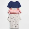 Baby og Småbarn-T-skjorte med lomme, Mix & Match (3-pakning)