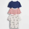 Baby og Småbarn-T-skjorte med lomme, Mix & Match (3-pakning)