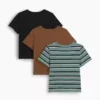 Baby og Småbarn-T-skjorte med lomme, Mix & Match (3-pakning)