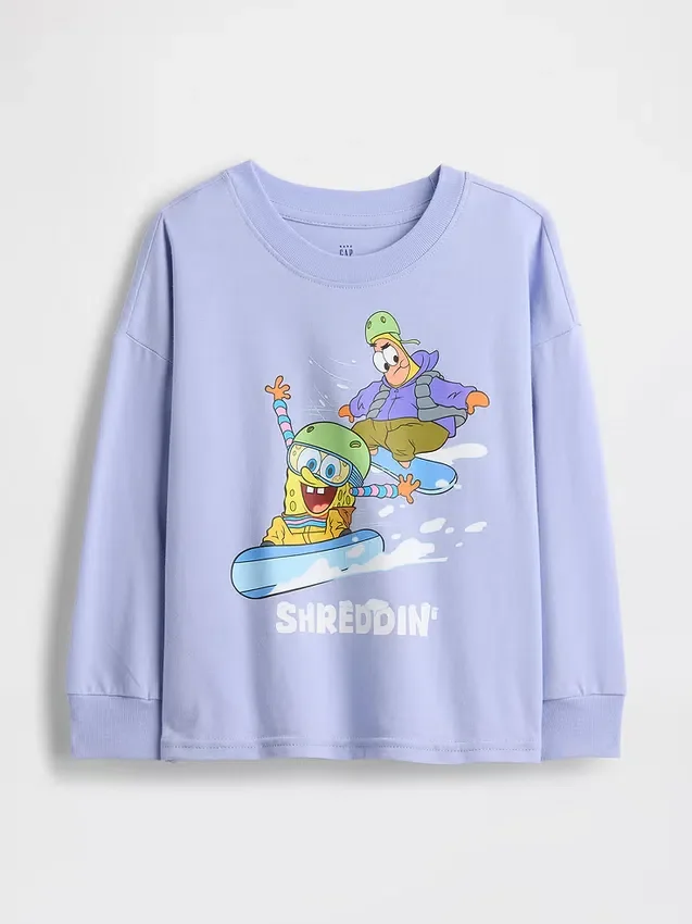 Baby og Småbarn-T-skjorte med Spongebob Squarepants-logo
