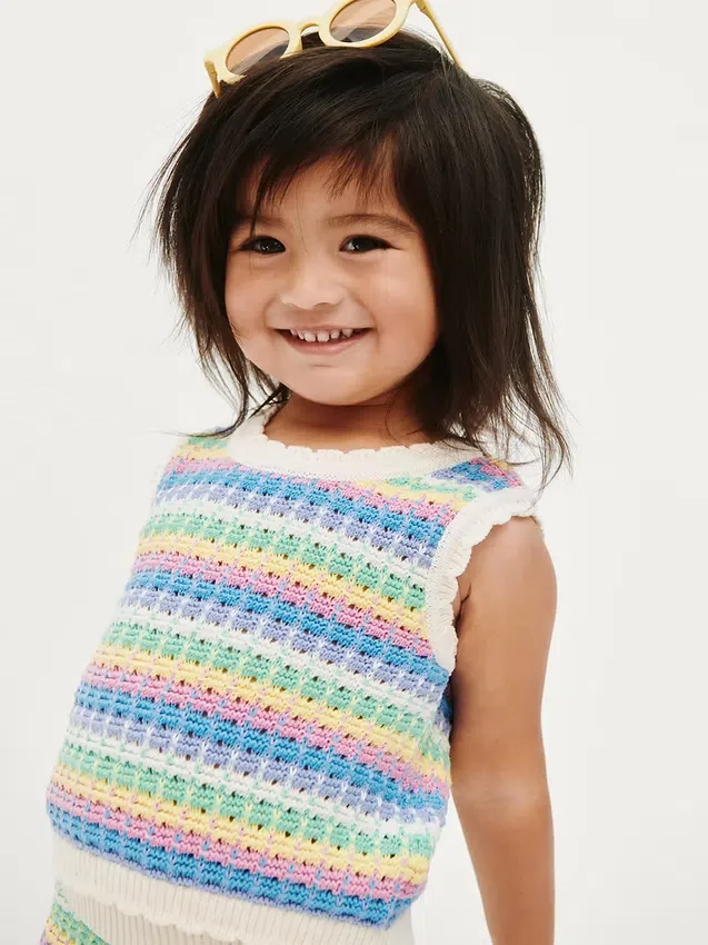 Baby og Småbarn-tanktop i heklet bomull