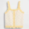 Baby og Småbarn-tanktop i pointelle med fargeblokker