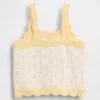 Baby og Småbarn-tanktop i pointelle med fargeblokker