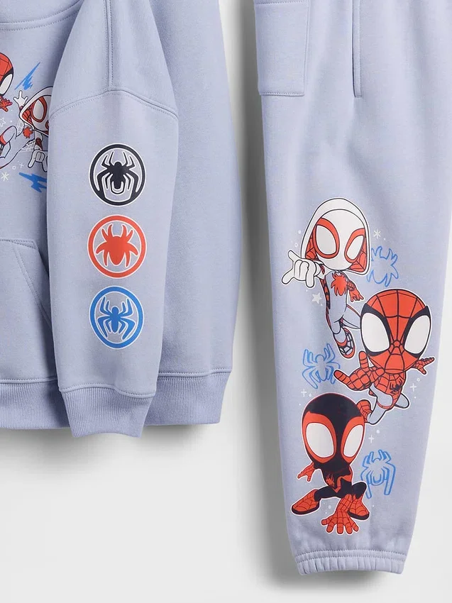 Baby og Småbarnsett med Marvel Vintagesoft-hettegenser