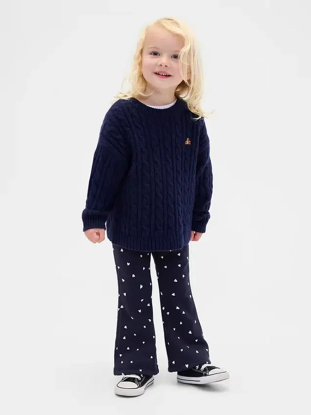 Baby og Småbarnsleggings med koselig fôr og utvidet ben