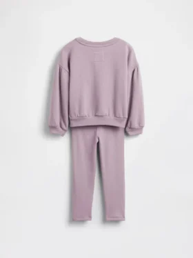 Baby og Småbarnssett med Bluey Vintagesoft-genser og ribbestrikkede leggings