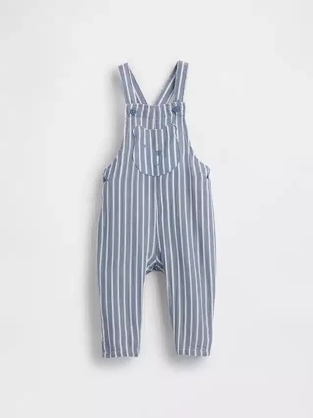 Baby-overalls i bomullsgasbind med Brannan Bear