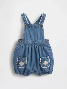 Baby-overalls i denim med lommer