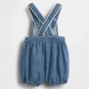 Baby-overalls i denim med lommer