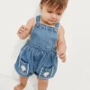 Baby-overalls i denim med lommer