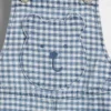 Baby-overalls i gingham-denim med bjørnelomme