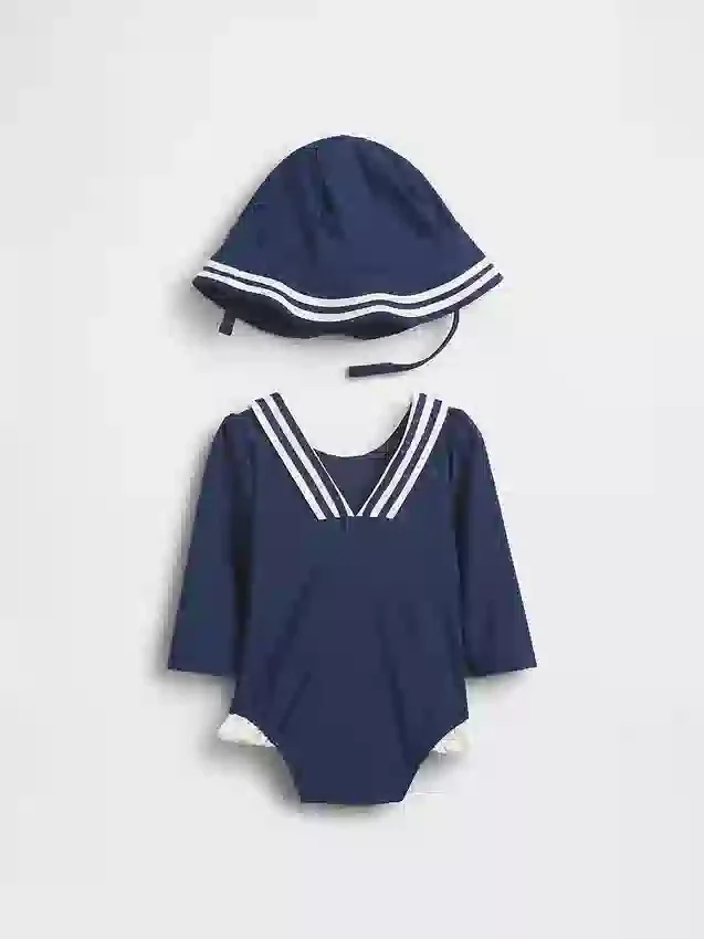 Baby Sailor Rash Guard-badesett