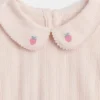 Baby-sett med brodert pointelle-mønster