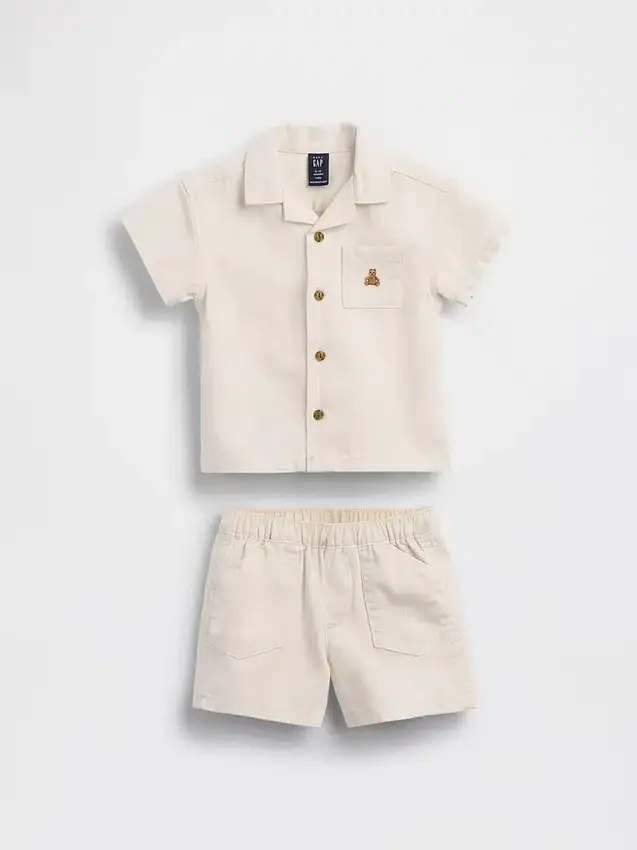 Baby-sett med lommeskjorte