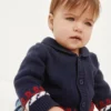 Baby-sjalcardigan i nautisk stil