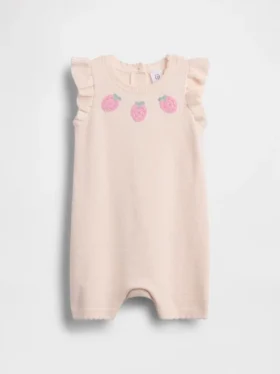 Baby Strawberry-genser, kort heldrakt