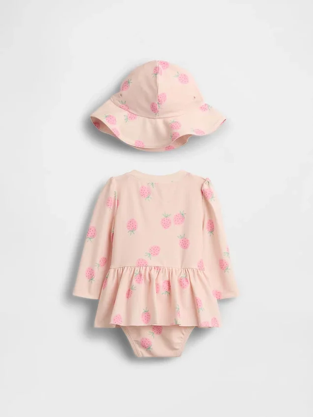 Baby Strawberry Rash Guard-badesett