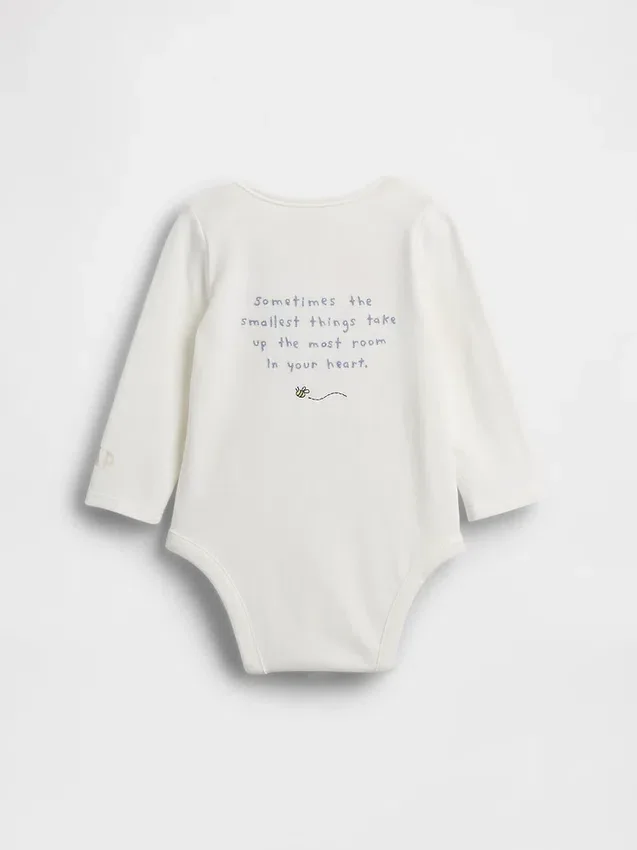 Baby Winnie the Pooh-body i økologisk bomull