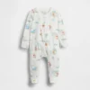 Baby Winnie the Pooh heldrakt med føtter i økologisk bomull