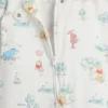 Baby Winnie the Pooh heldrakt med føtter i økologisk bomull