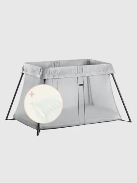 Babybjörn reiseseng Light og laken-pakke