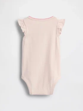 Babybody i økologisk bomull med grafisk motiv