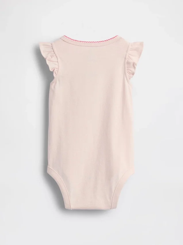 Babybody i økologisk bomull med grafisk motiv