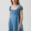 Babydoll-kjoler i denim for barn
